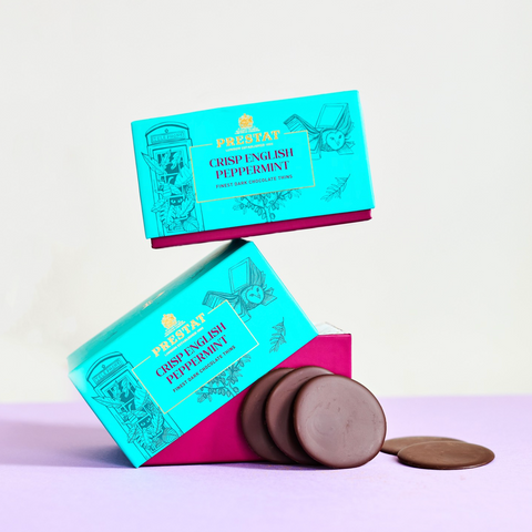 Prestat Peppermint Thin alongside a pairing for evening relaxation.